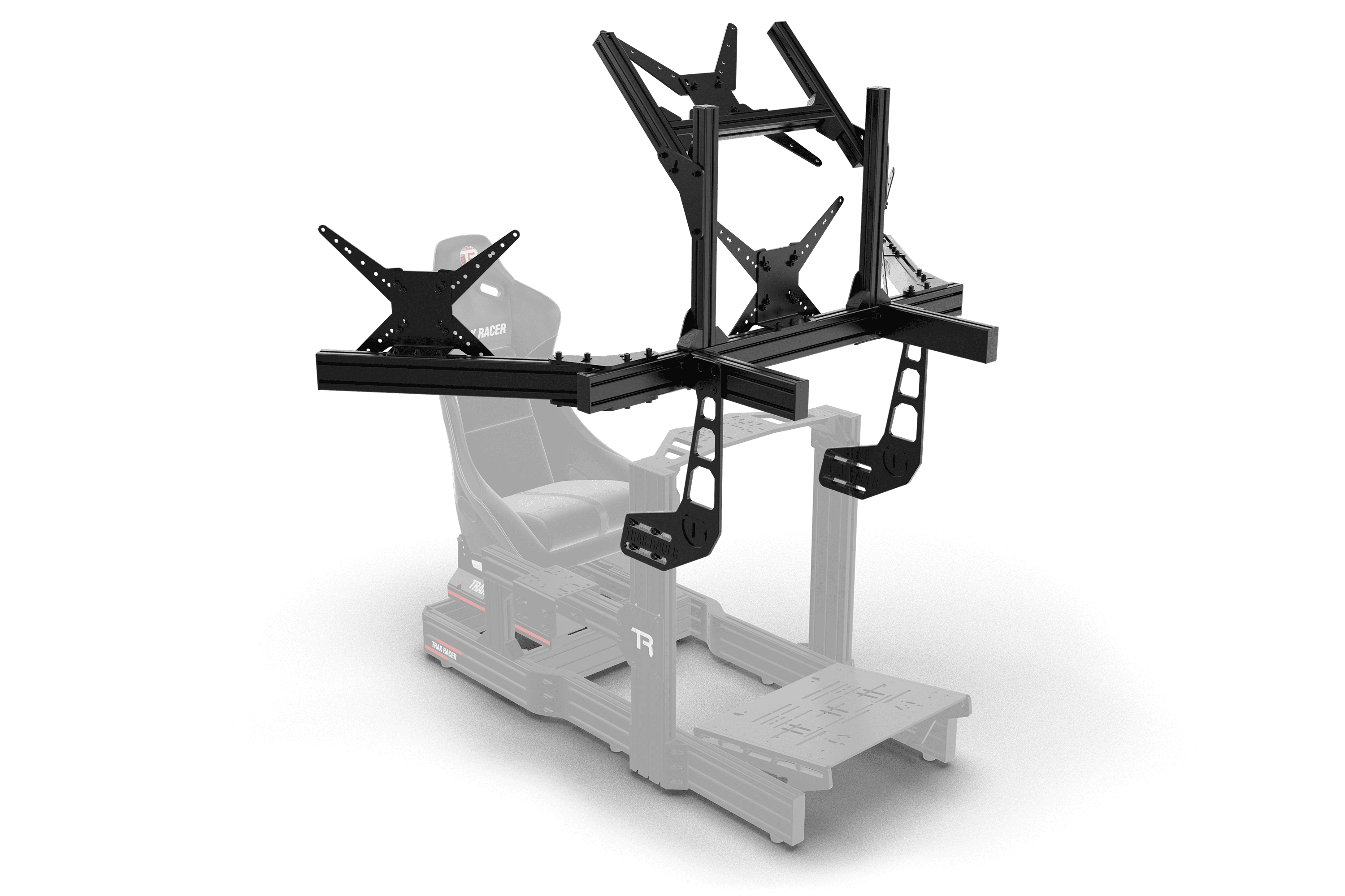 Cockpit-Mounted Quad Monitor Stand - Supports up to 45" Displays - Image 6
