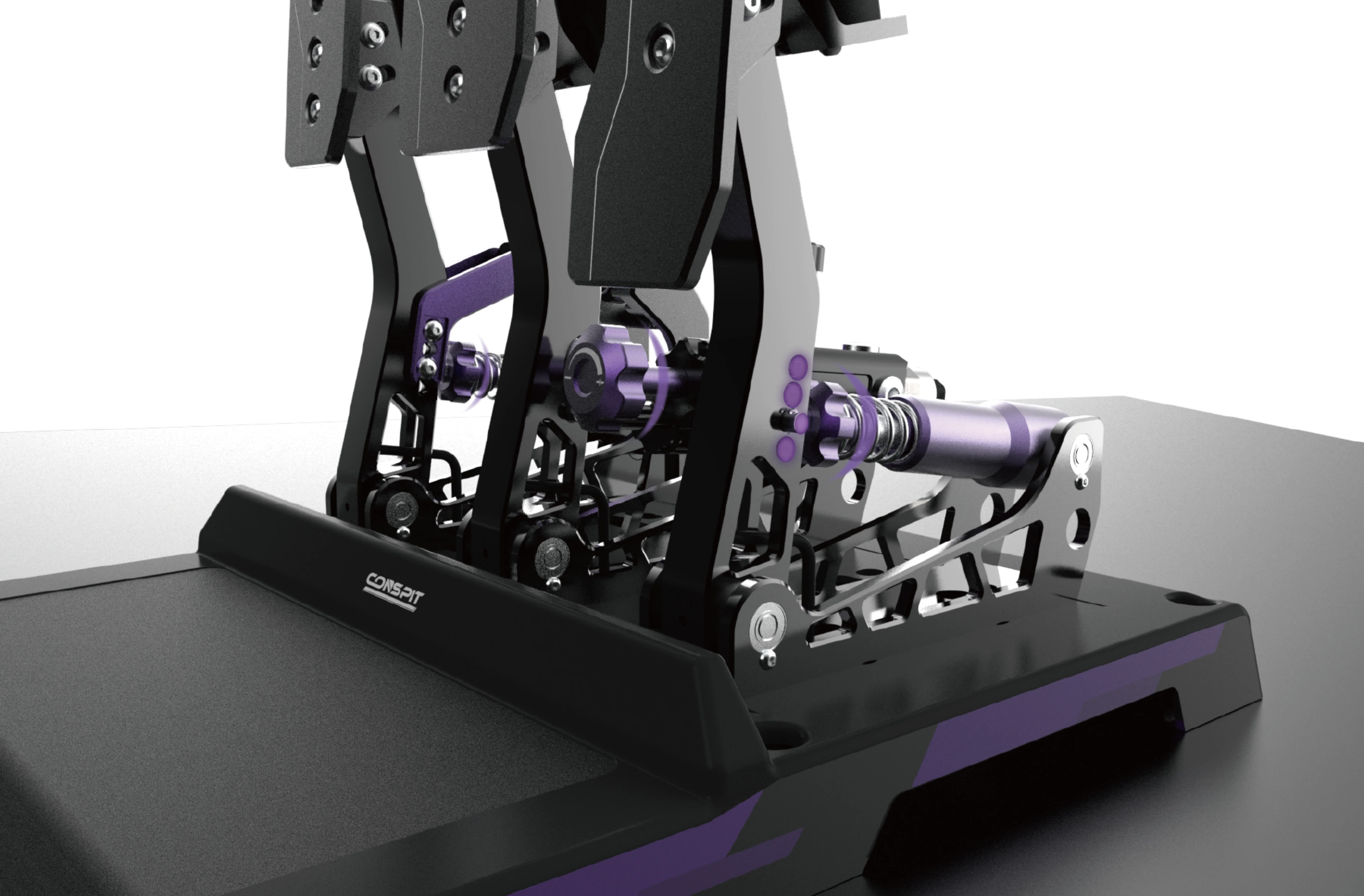 Conspit CPP-Lite 3 Pedal Set – Hydraulic Load Cell Sim Racing Pedals - Image 9