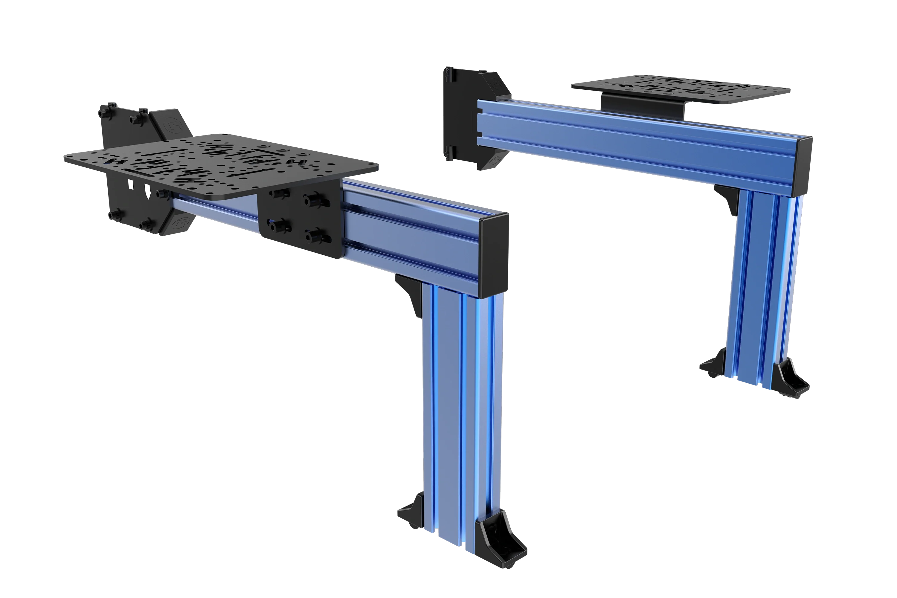 Flight Sim Control Mounts with 2 Side Supports for all Aluminum Cockpits - Blue - Image 4