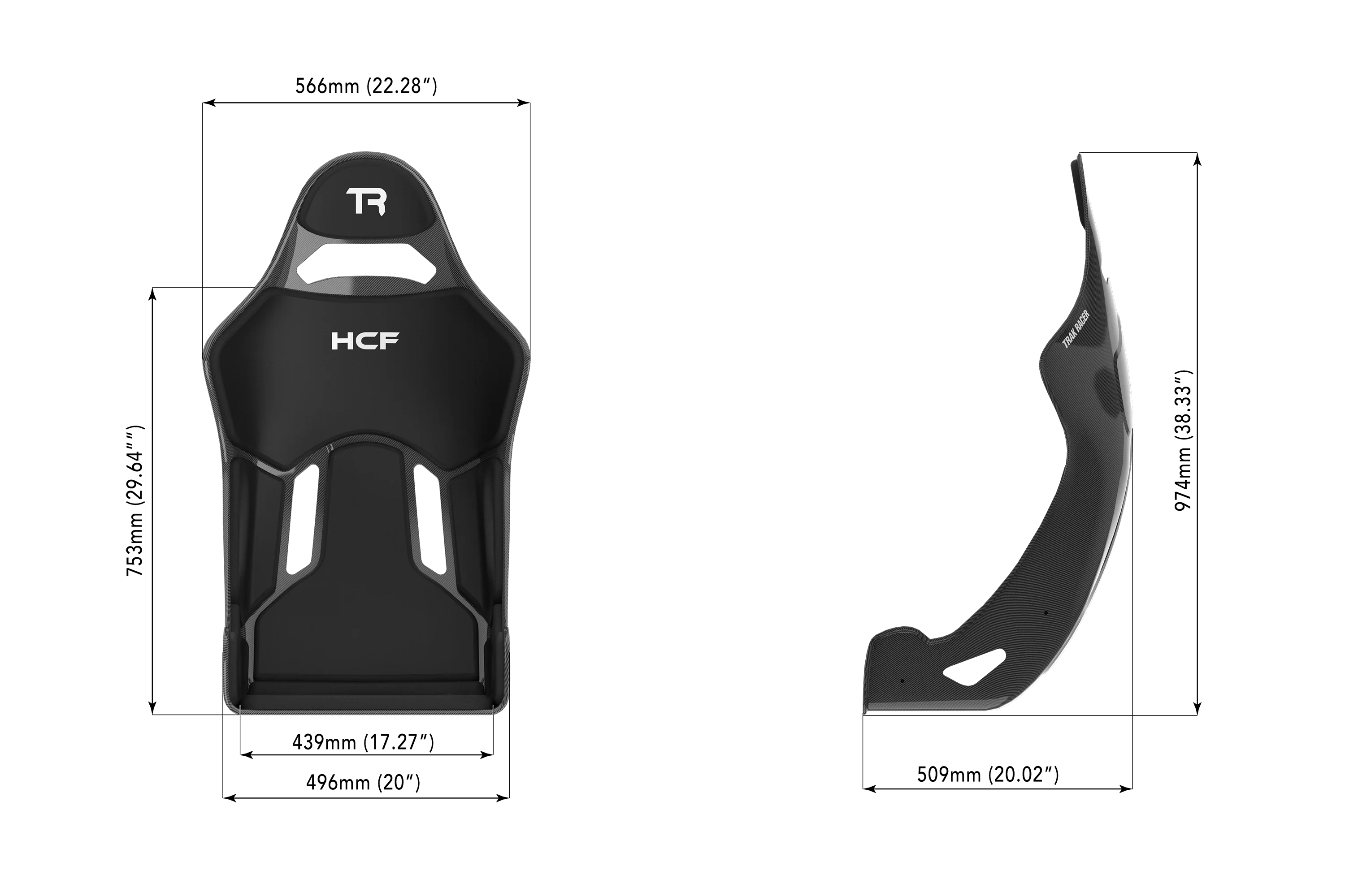 HCF Hybrid Formula Pro Racing Seat - Full Dry Carbon Fiber - Image 5