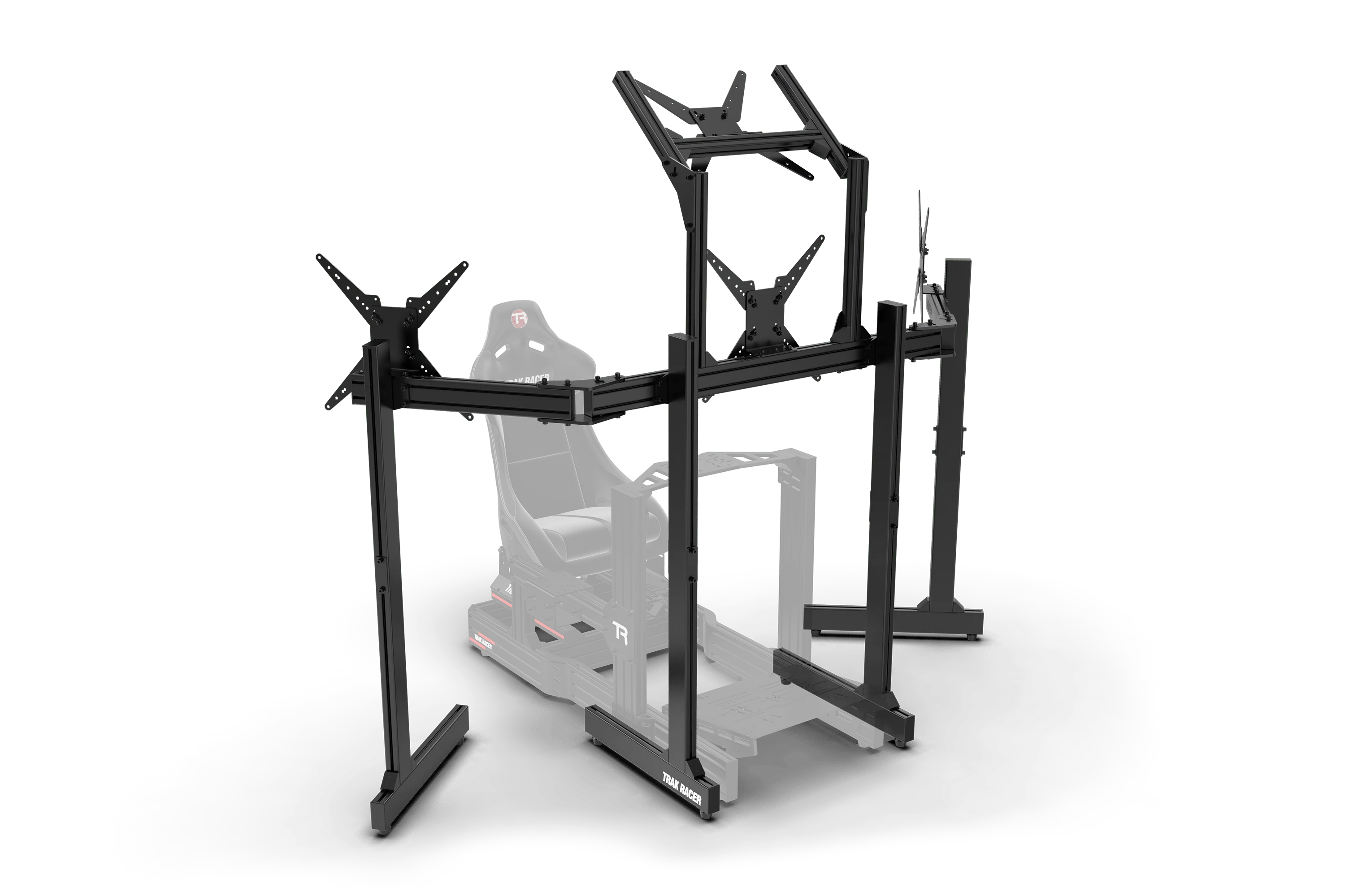 Freestanding Quad (4) Monitor Stand with Extra Leg Supports - Supports up to 55" Displays - Image 4