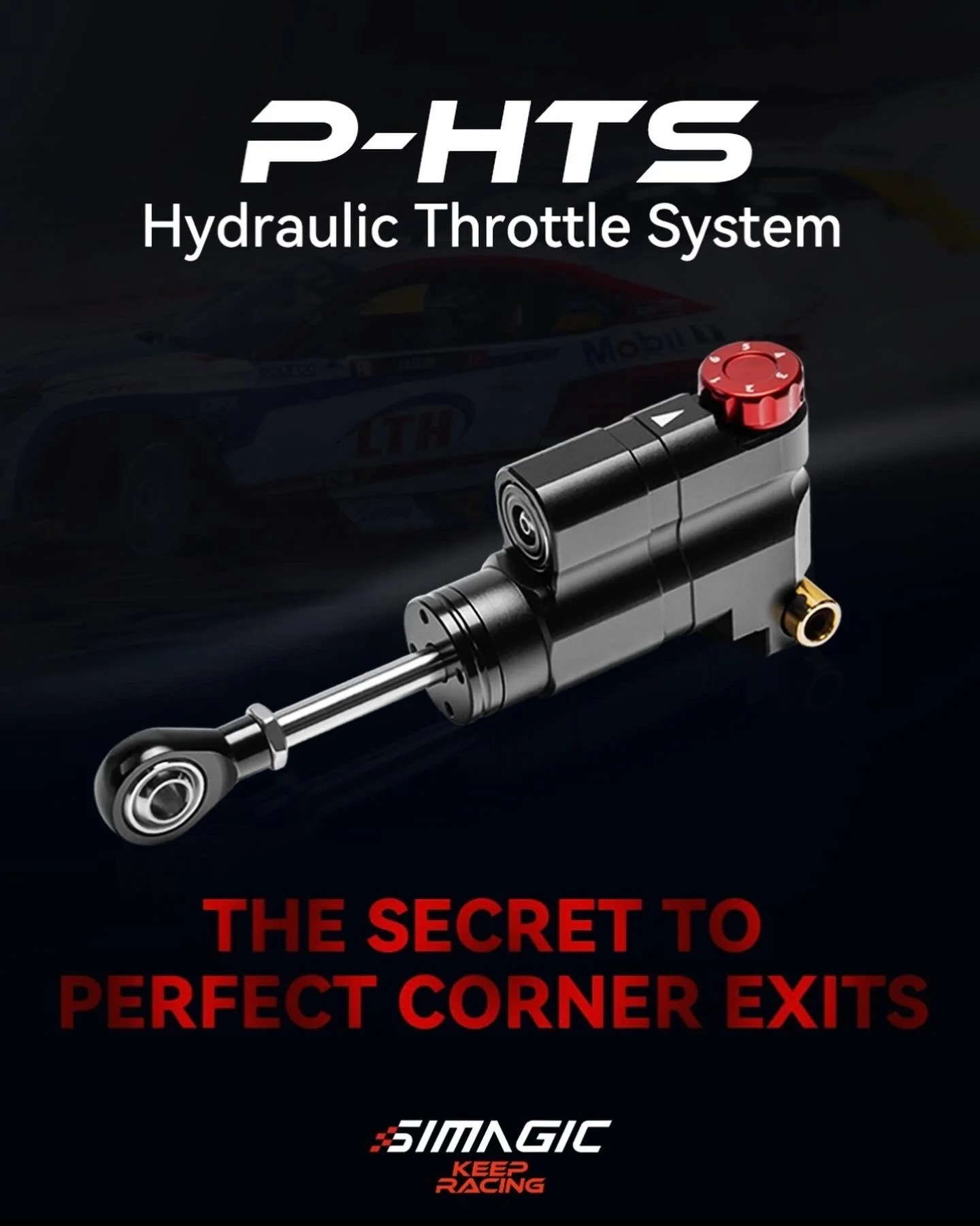 Simagic P-HTS Hydraulic Throttle System – 6-Step Adjustable Damper for P1000 / P1000i - Image 3