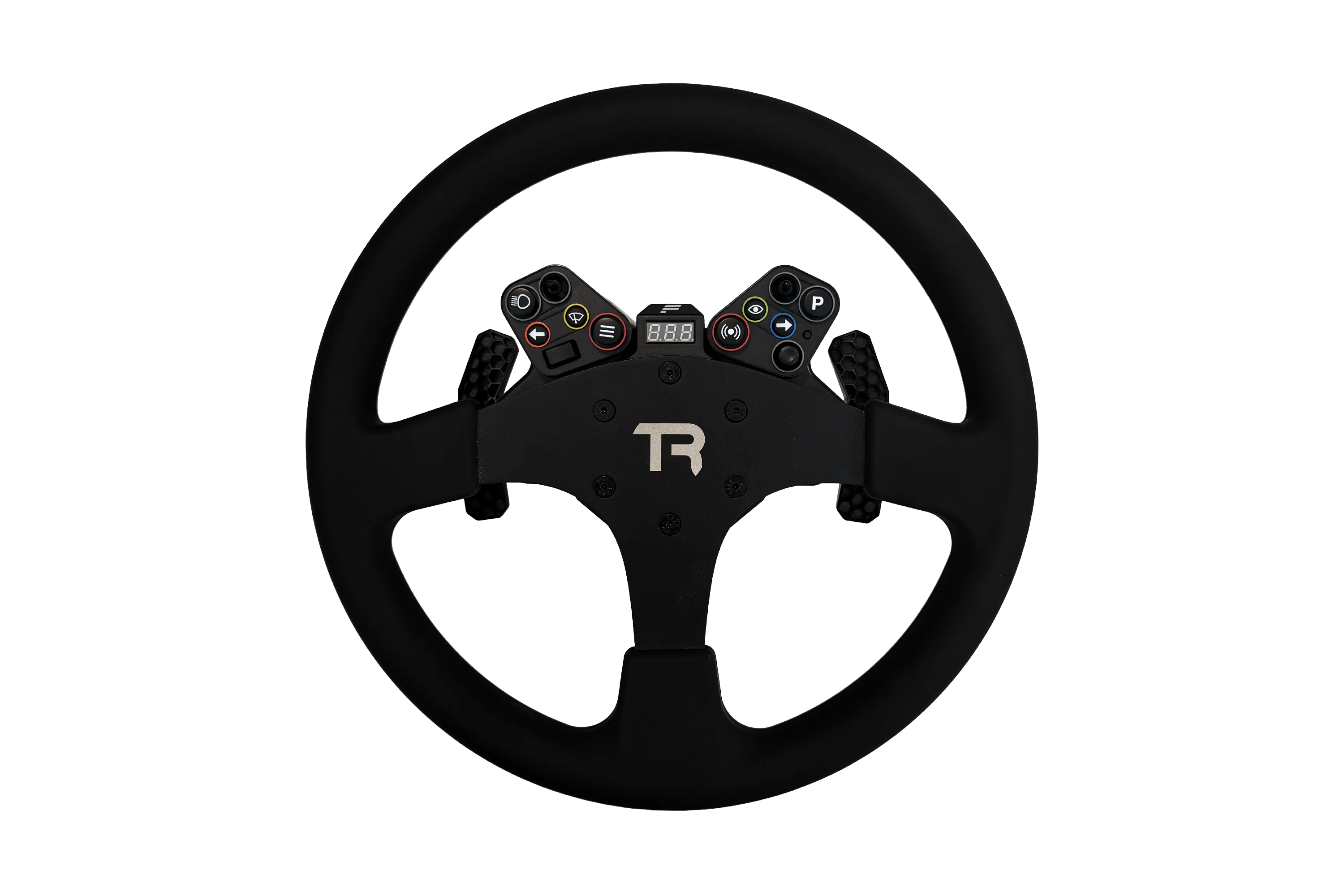 330mm/13" Round Sim Racing Wheel β Aluminium with Durable Silicon Hand Grips - Image 6