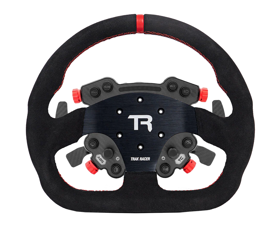 330mm/13" Flat-Bottom GT Sim Racing Wheel – Aluminium with Durable Silicon Hand Grips - Image 2