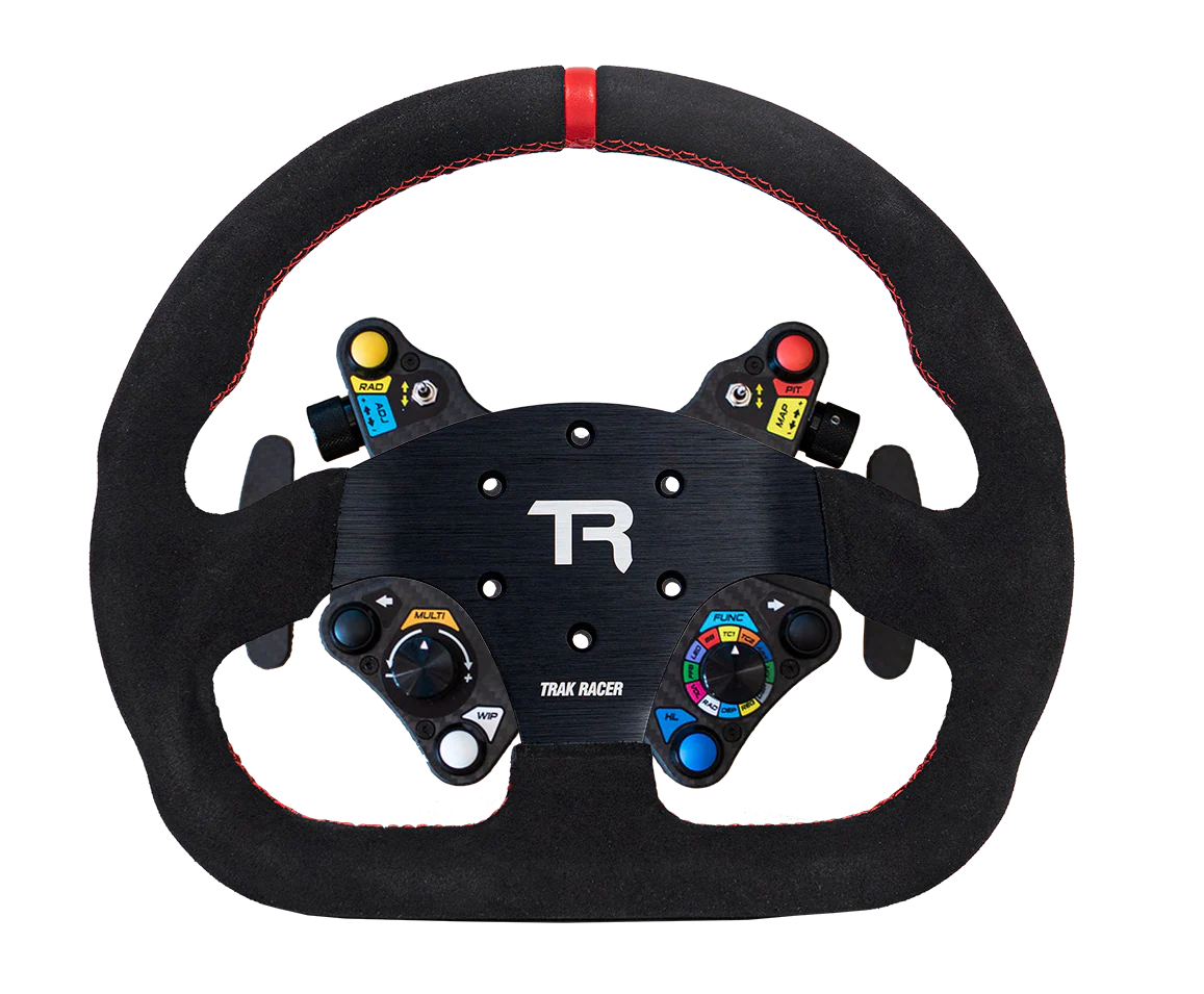 330mm/13" Flat-Bottom GT Sim Racing Wheel – Aluminium with Durable Silicon Hand Grips - Image 6