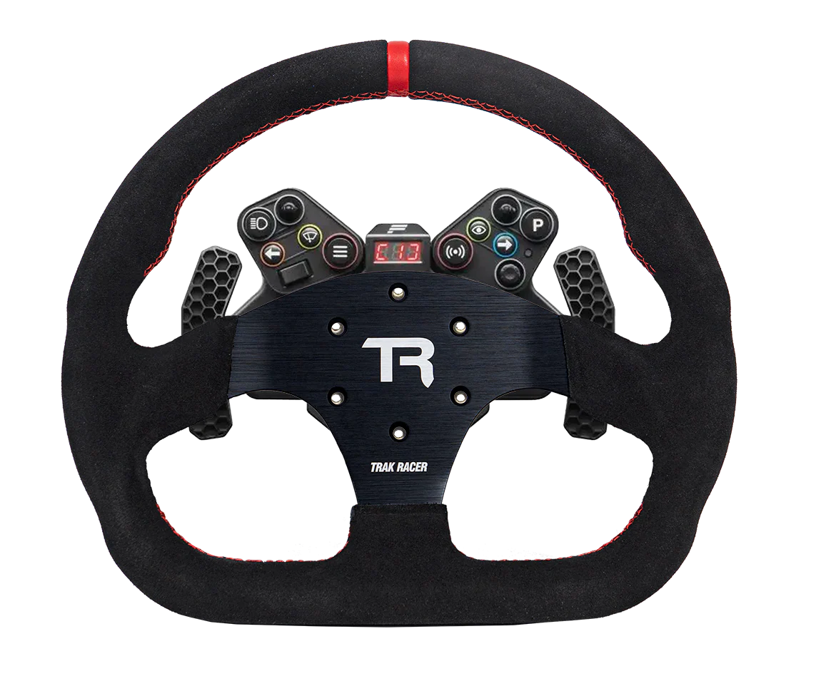 330mm/13" Flat-Bottom GT Sim Racing Wheel – Aluminium with Durable Silicon Hand Grips - Image 7